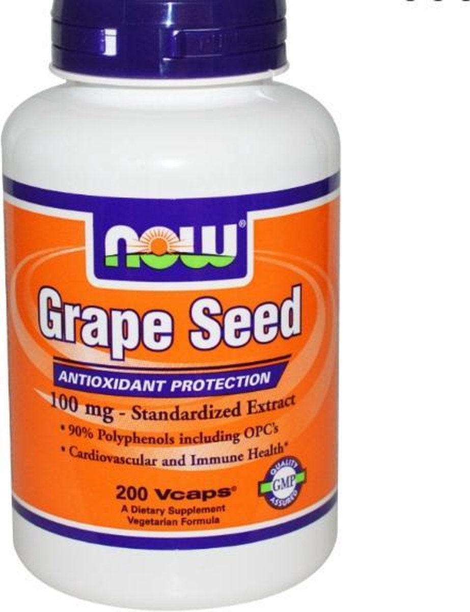 Goedkoopste Druivenpit Extract, 100 mg (200 Vcaps) - Now Foods