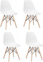 Milano design stoel - wit - 4 delige set - keuken - huiskamer - AP Meubels