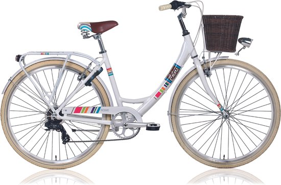 Auckland Bezet Toevlucht Dames - meisjes fiets COLORS PARIS wit 28 inch, H41, 7 versnellingen |  bol.com