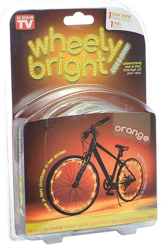 Bestuiver Ontrouw Molester Wheely Bright Oranje - 1 stuk - Fietswielverlichting | bol.com