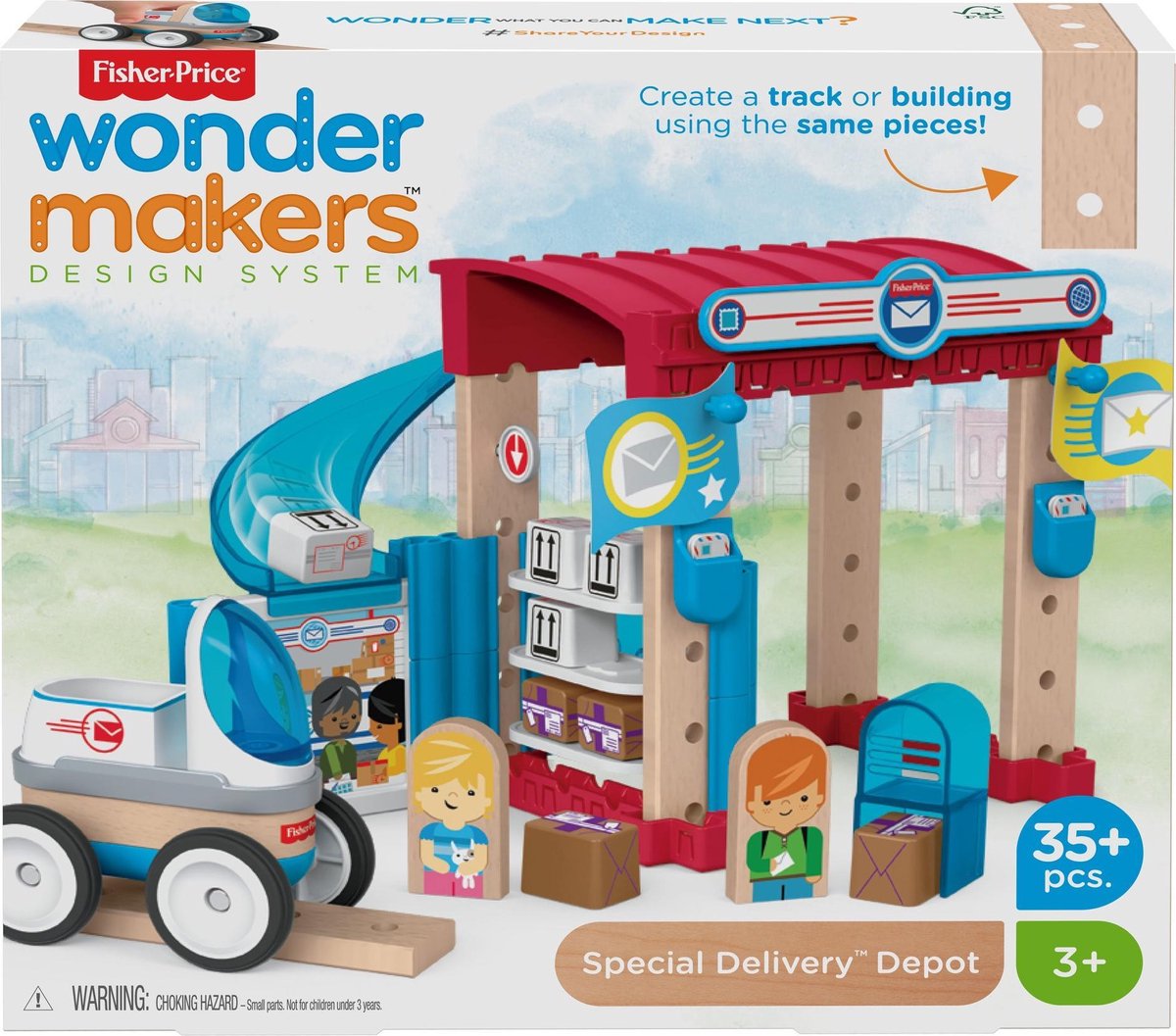 Fisher-Price Wonder Makers Postkantoor - Houten Bouwset