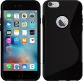 Apple iPhone 6(s) Plus Silicone Case s-style hoesje Zwart