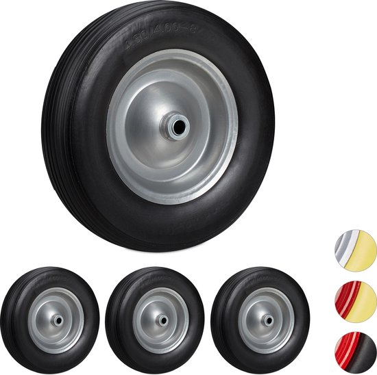 Kruiwagenwiel rubber met as kopen Kruiwagenwiel rubber met as kopen
