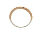 Behave® Dames ring zilver met rosè goud-kleur omtrek 52 mm ringmaat 16,5