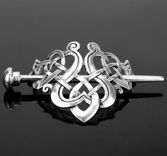 Antiek zilver look haarspeld met pin Keltische knoop | bol.com