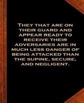 Ben Franklin Quote Guard Adversaries Danger Attacked Vintage Style Comp Book