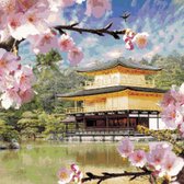 DP® Diamond Painting pakket volwassenen - Afbeelding: Gouden Tempel Japan - 60 x 60 cm volledige bedekking, vierkante steentjes - 100% Nederlandse productie! - Cat.: Stad & Land