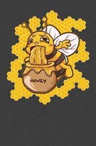 Honey Making Bee College Lined Notebook
