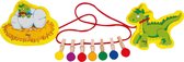Memo ophanglijn voor tekeningen / kleurplaten "Draken" met knijpers in verschillende kleuren (cadeau idee voor Kerstmis)