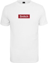 Mister tee snitch t-shirt in kleur wit  in maat XL