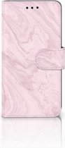 Smartphone Hoesje Huawei P20 Book Case Marble Pink