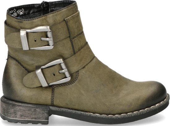 Stoere Kaki Boots met Rits Rieker Dames 36 | bol.com