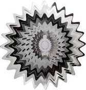 Spin Art windspinner splash RVS - Ø 30 cm - zilverkleurig