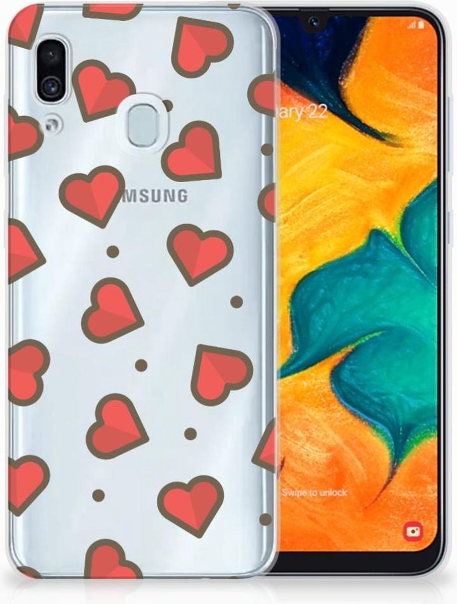 Samsung Galaxy A30 TPU bumper Hearts