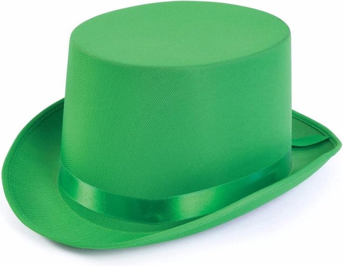 Groene hoge hoed satijn look | bol.com