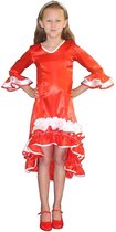 Prinsessenjurk rood prinsessen jurk verkleedjurk carnaval - mt 116/122