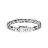 SILK Jewellery - Zilveren Armband - Alpha - 339.18 - Maat 18