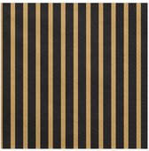 Servetten Stripes, 33x33cm, goud (1 zakje met 20 stuks)