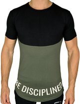 Be Disciplined T-Shirt Stretch | Olijf (L) - Disciplined Sports