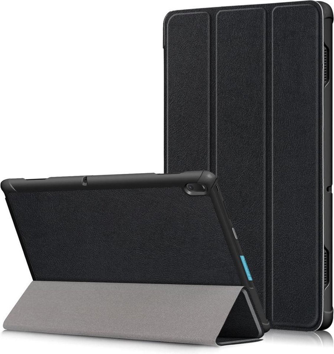 Tri-Fold Book Case - Lenovo Tab E10 Hoesje - Zwart