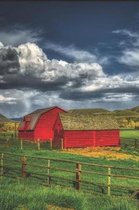 A Piece of Paradise Red Barn Dot Grid Notebook