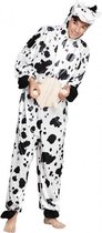 Koeien dieren verkleed kostuum voor kinderen - onesie zwart/wit 140