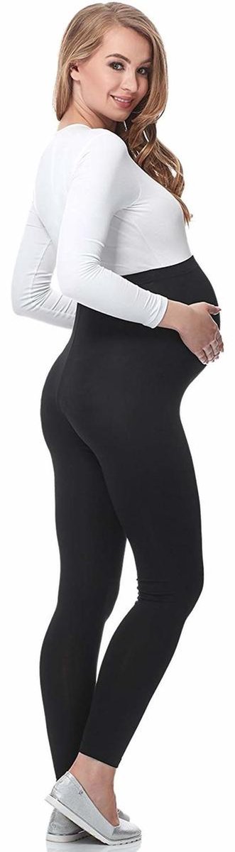 Be Mammy BE - Leggings - 02 Dames Zwangerschapsleggings - Lang - Viscose - Elasthan - Zwart — afbeelding 5