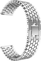 Metaal schakel bandje "Dots" Zilver geschikt voor Samsung Galaxy Watch 46mm - SmartphoneClip