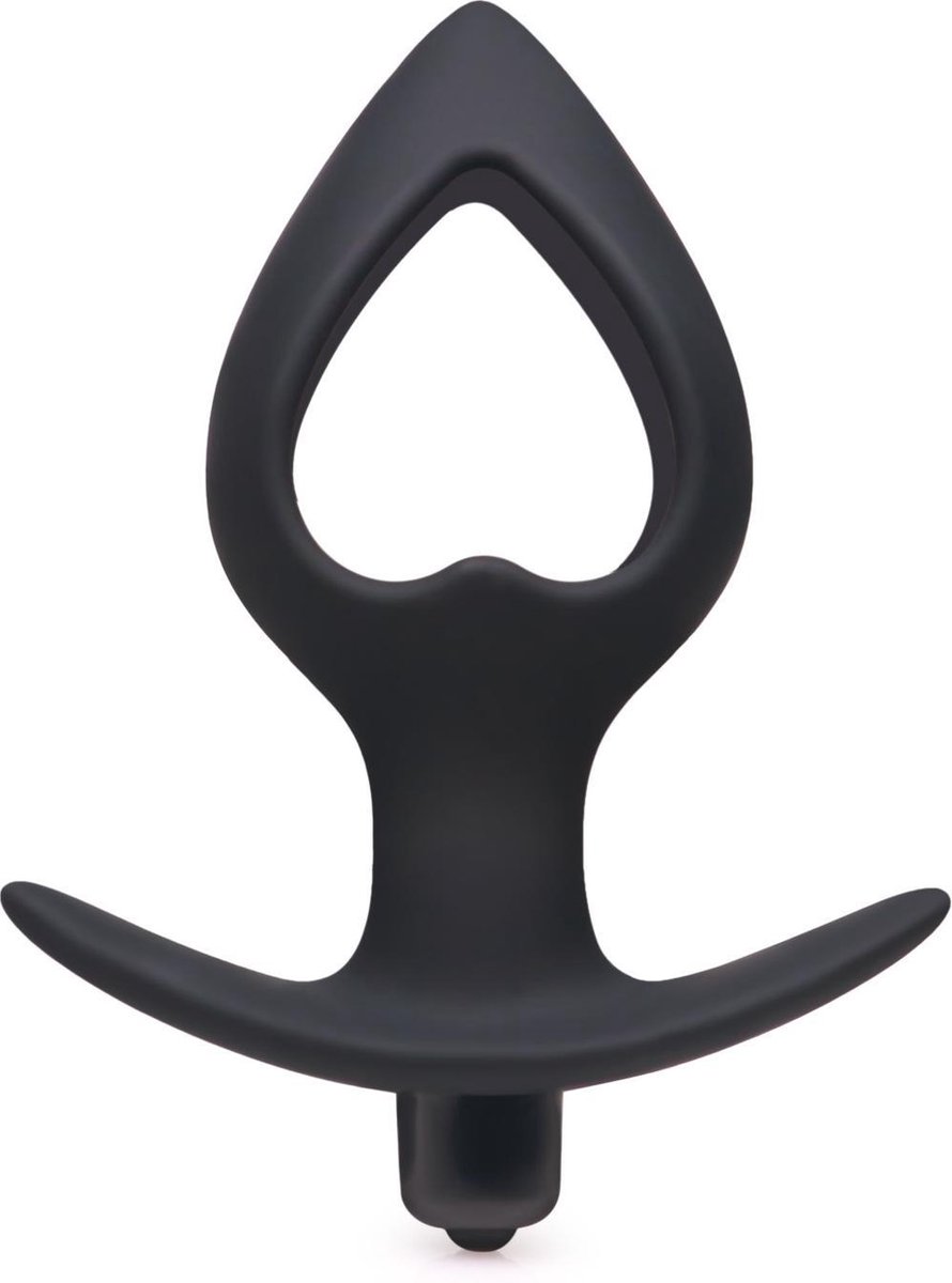 Goedkoopste Blackdoor Collection Buttplug Vibrator – Anker Buttplug – Harten Vorm Medium – 11.5 cm – Zwart