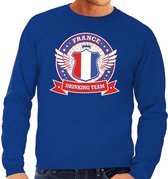 Blauw France drinking team sweater heren L