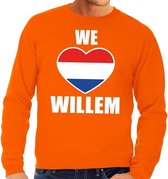 Oranje We Love Willem sweater - Trui voor heren - Koningsdag/ prinsjesdag kleding S