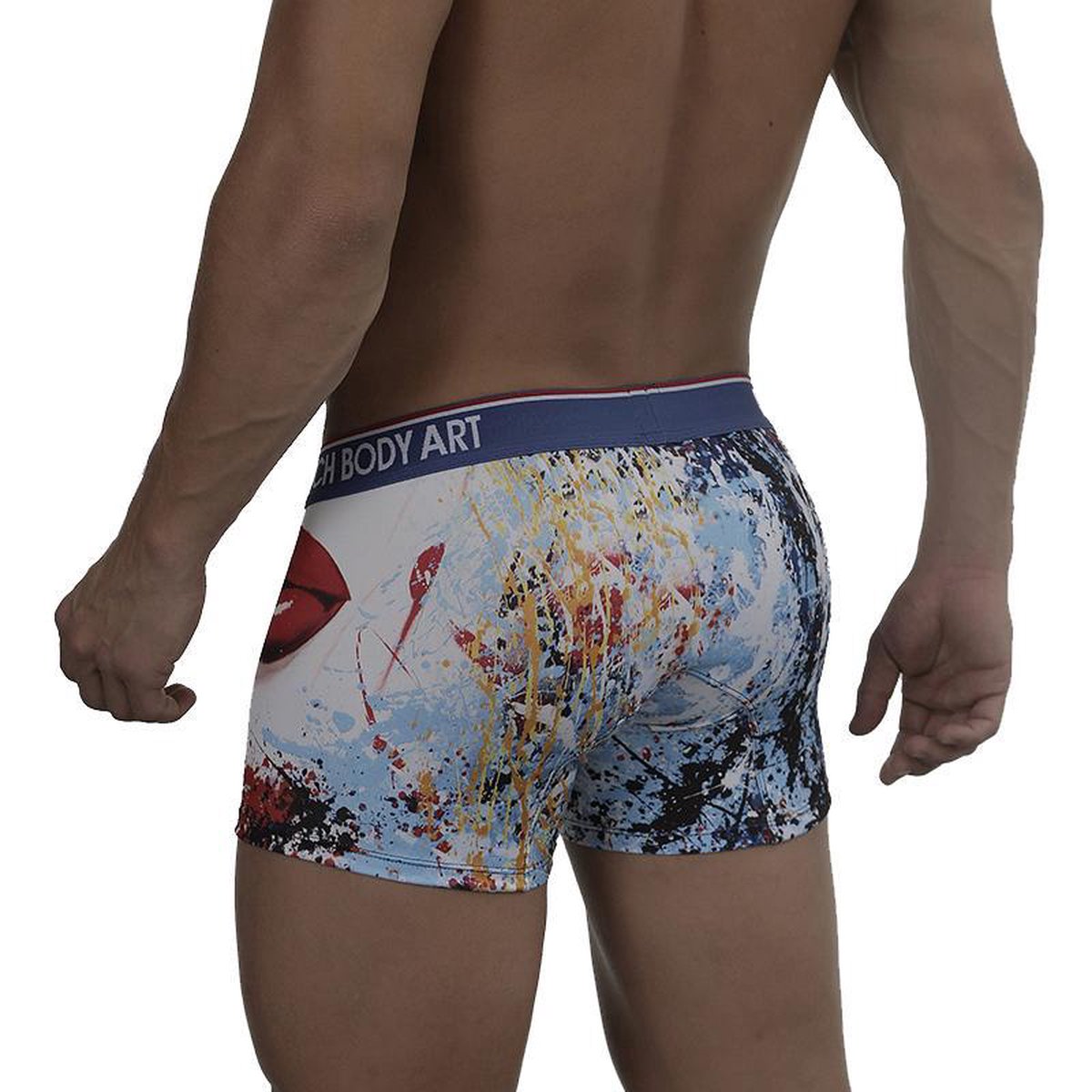 Boxershort Dutch Body Art - Schilderij Lips & paint splashes - Unknown - L