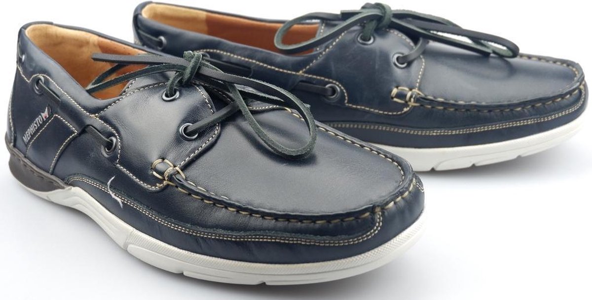 Mephisto FELIX lederen bootschoenen voor heren blauw - Schoenen.nl