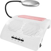 Mega Beauty Shop Stofafzuiger voor manicure WIT/ROZE met 2 motoren en led tafellamp