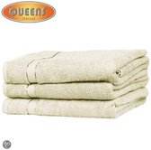 Queens Handdoek - 3 Stuks - Ivoor - 60x110 cm - 600 gr/m2