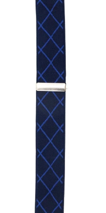 Luxe chics de luxe - blanc pois bleu foncé - Sorprese - cuir noir - 6 pinces robustes - homme - unisexe