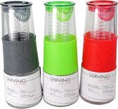 Schenkkan glas met inzet infuser ass