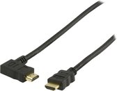 High-Speed 1,5m HDMI-Kabel mit Ethernet, vergoldet [1x links gewinkelter Anschluss]