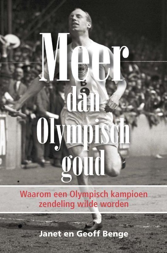 Omslag van 'Meer dan Olympisch goud' met een man die rent.