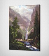 Mountain - Majesty Canvas - 80 x 120 cm - Schilderij - Canvas - Slaapkamer - Wanddecoratie  - Slaapkamer - Foto op canvas