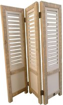 Raamscherm hout 70 cm landelijke shutter als raam scherm