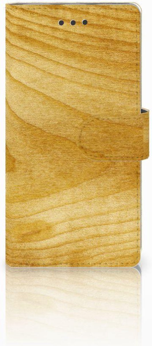Boekhoesje voor Huawei Ascend P8 Lite Book Style Case Licht Hout