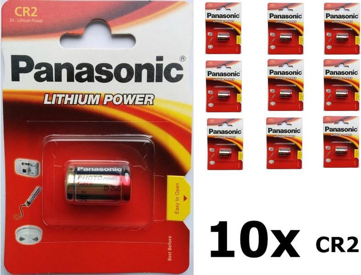 Panasonic CR2 blister Lithium batterij - 10 stuks - Panasonic