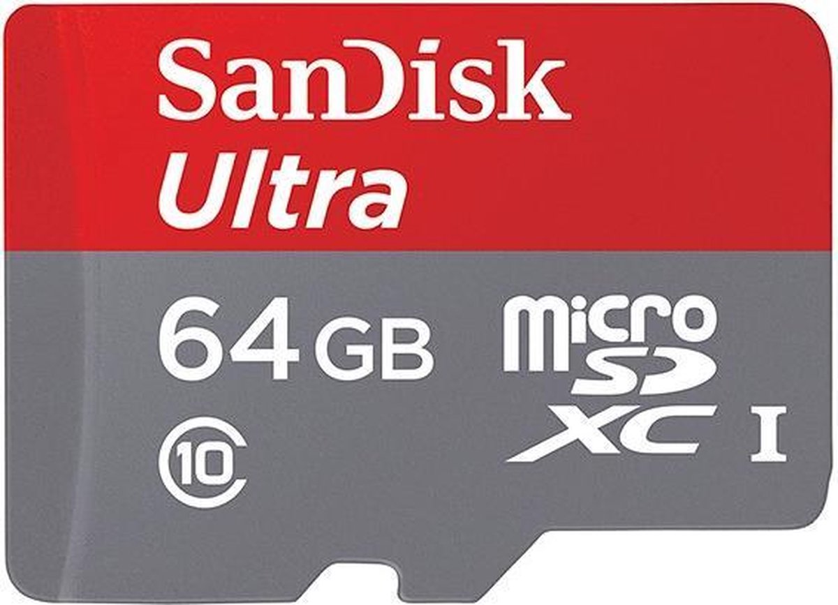 SanDisk Ultra Micro SD kaart 64GB - met adapter
