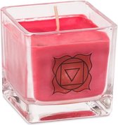 Yogi & Yogini naturals Koolzaadwas ecologische geurkaars 1e chakra (6x6x6 cm)