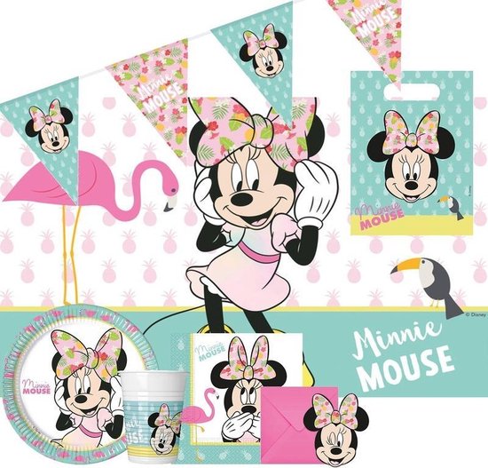 Disney Minnie Mouse thema kinderfeestje versiering 2-6 personen -... | bol.com