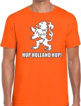 Nederland supporter t-shirt Hup Holland Hup oranje voor heren S