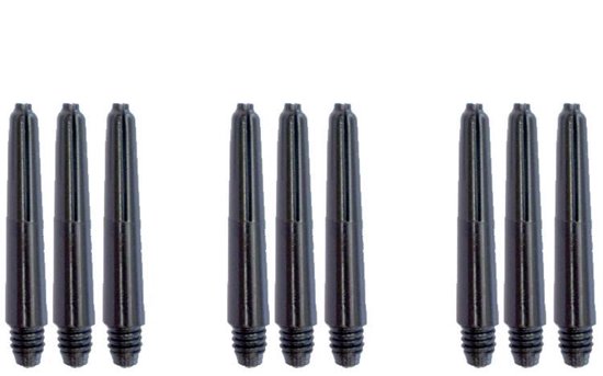 Darts Set dartshafts - zwart - 3 sets (9 stuks) - Short - dartshafts - dart shafts van Dart — afbeelding 3