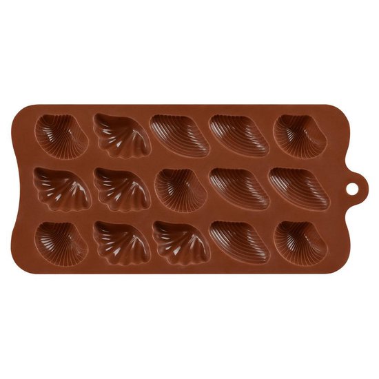 Siliconen Chocoladevorm Snoepjes Schelpen - Chocolade Mal Fondant Bonbonvorm - 15 Stuks