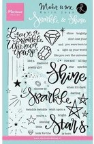 Marianne Design Stempel Sparkle and shine (EN) KJ1704 12.0x22.0 cm